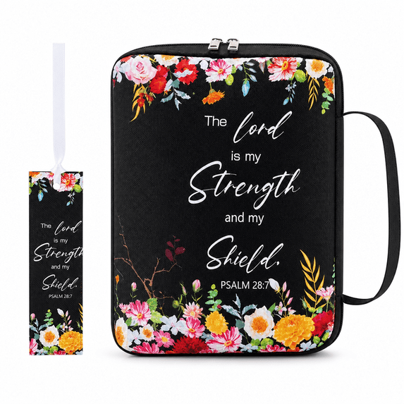 Bible Covers Bible Case Bible Bag, 10x7.5 in Bible Covers Canvas Bible Holder with Handle Fits for Standard Size Bible, Gifts for Women Men