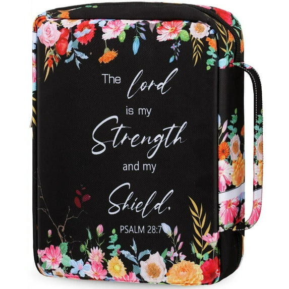 Bible Covers Bible Case Bible Bag, 10x7.5 in Bible Covers Canvas Bible Holder with Handle Fits for Standard Size Bible, Gifts for Women Men