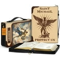 thumbnail image 1 of Bible Covers - Bible Cover for Pastor - Christian Bible Cover with Faith Scripture - Religious Appreciation Gifts - Saint Michael (B - Saint Michael, Large), 1 of 6