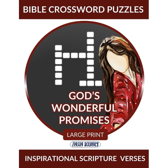 Bible Crossword Puzzles Large Print - God's Wonderful Promises - Inspirational Scripture Verses: Bible Puzzle Books, (Paperback)