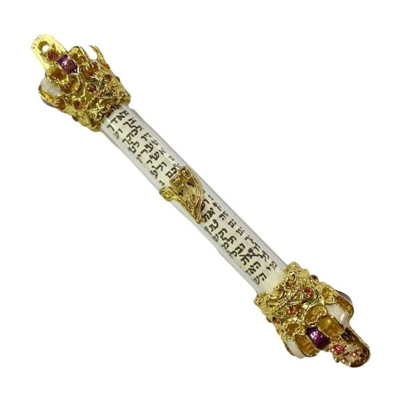 Bible Crowns Scroll Front Door Decorations Metal Mezuzah Protector Home Side