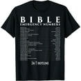 thumbnail image 1 of Bible Emergency Hotline Numbers - Cool Christian T-Shirts T-Shirt, 1 of 3