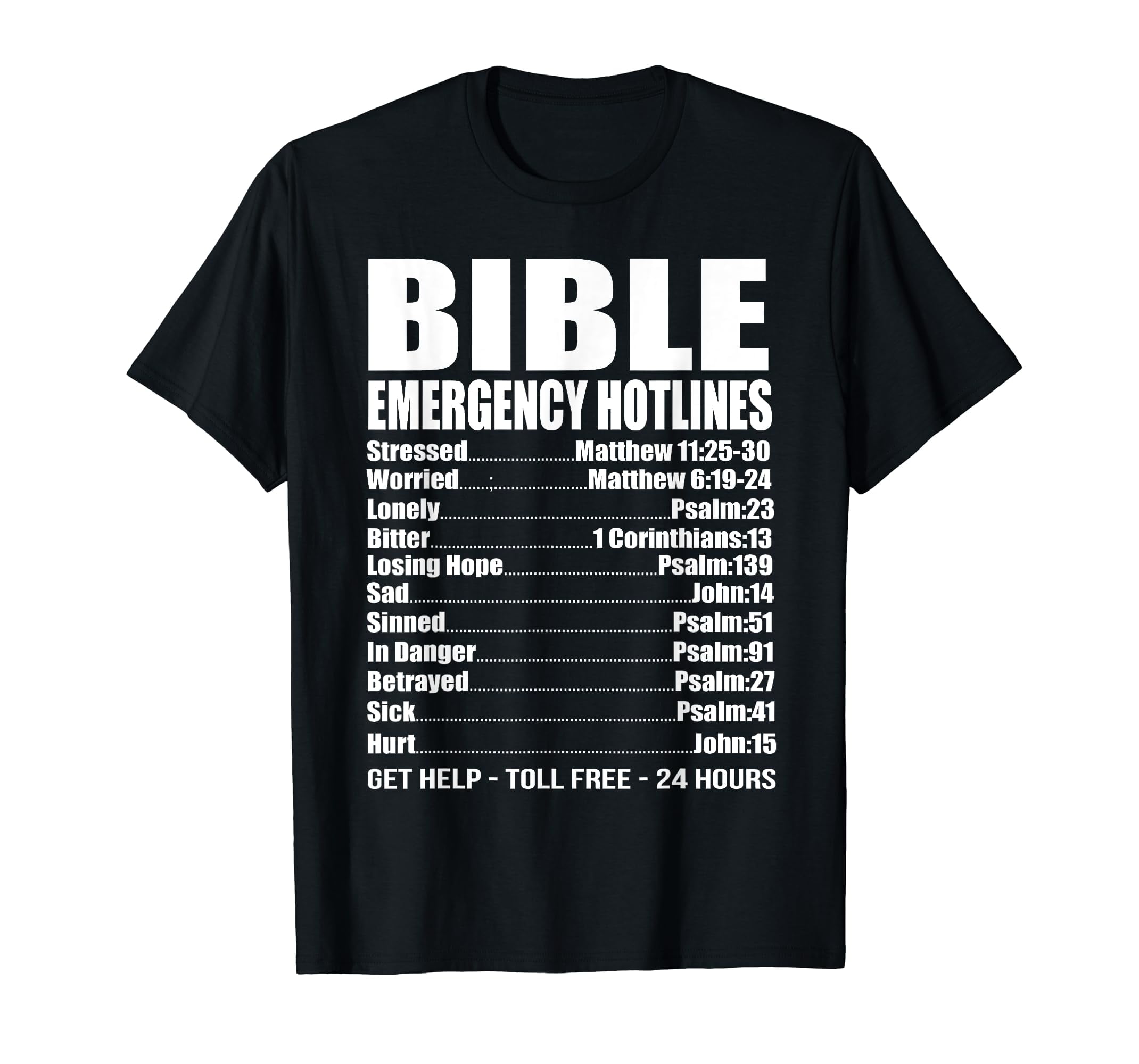 Bible Emergency Numbers Funny Hotline Tshirt Christian Gift Bible Emergency Numbers Funny Hotline Tshirt Christian Gift