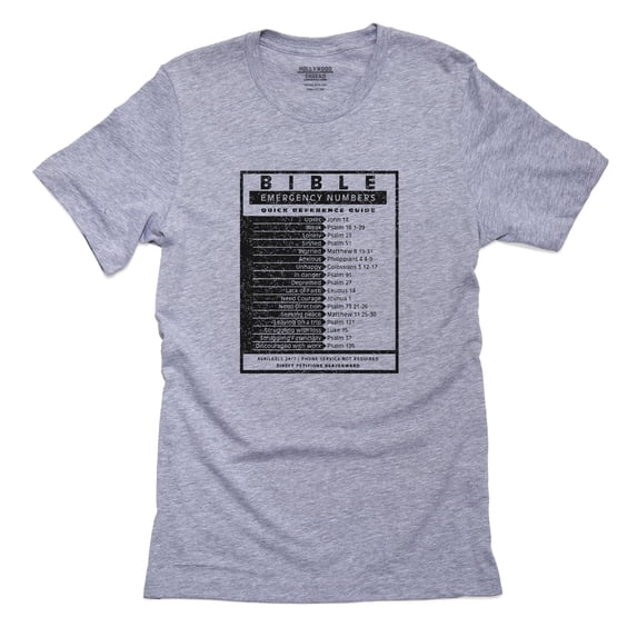 Bible Emergency Numbers - Passages & Psalms Men's Grey T-Shirt