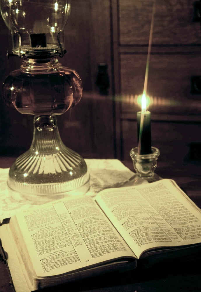 Bible & Lamp Canvas Art - Doug Ohman (18 x 27)