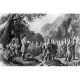 thumbnail image 1 of Bible Lecture in the Wilderness by Young George Washington 1754 Artist Unknown Engraving Poster Print - 18 x 24 in., 1 of 1