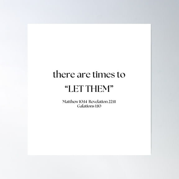 Bible "Let Them" Poster Wall Art, Modern Wall Decor For Living Room Bedroom, 30x30 UNFRAMED