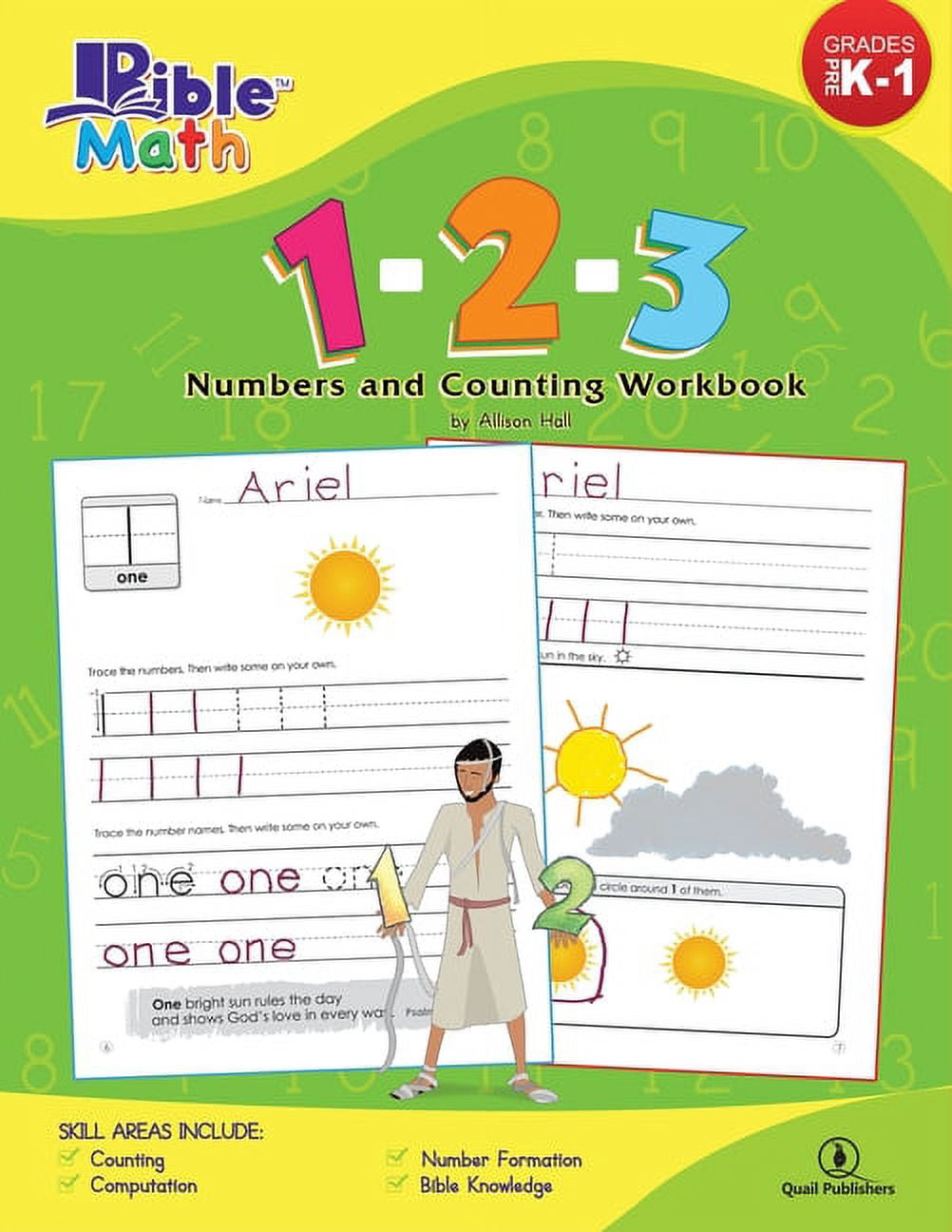 Math Bibble Bible Math Bible Math: 1-2-3 Numbers and Counting Workbook, (Paperback ...