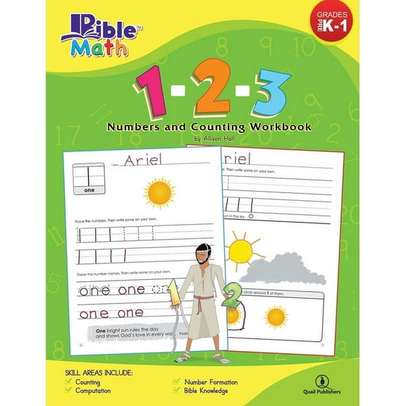Bible Math Bible Math: 1-2-3 Numbers and Counting Workbook, (Paperback)