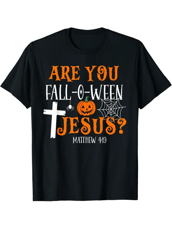 Bible Matthew Fall O Ween Jesus T Shirt Size S-5XL