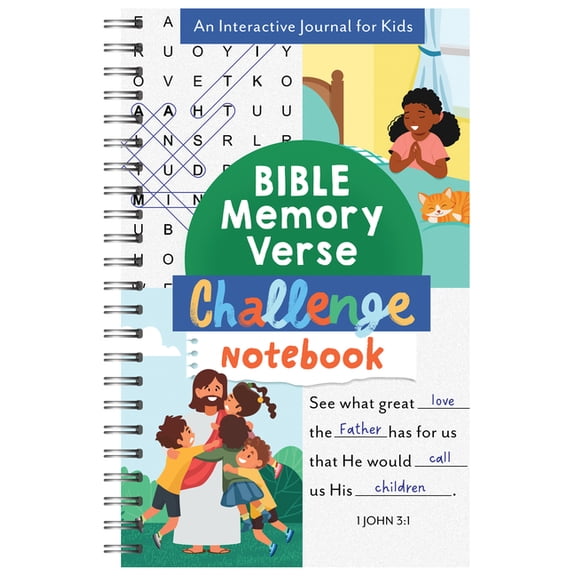 Bible Memory Verse Challenge Notebook: An Interactive Journal for Kids, (Spiral-Bound)