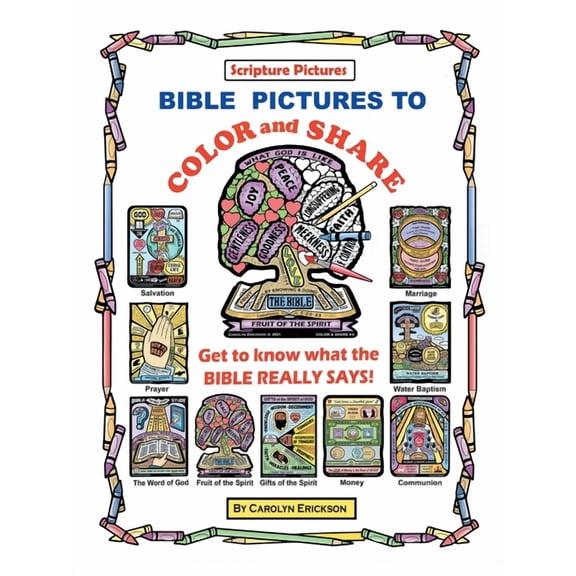 Bible Pictures to Color and Share (Paperback)