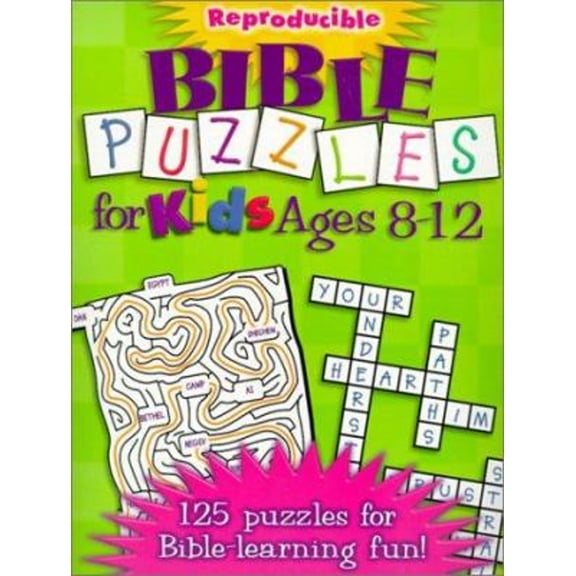 Pre-Owned Bible Puzzles for Kids Ages 8-12: Reproducible (Paperback) 078471164X 9780784711644