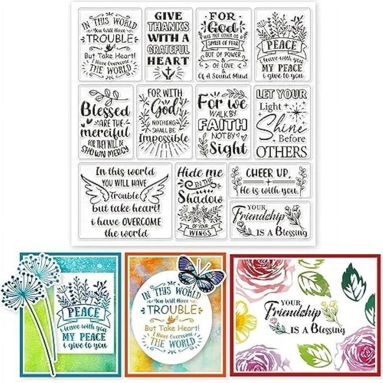 Clear Embossing Stamps for Crafting, Rubber Clear Stamp Silicone