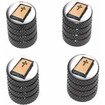 Bible Religious Christian Tire Rim Wheel Aluminum Valve Stem Caps, Multiple Colors