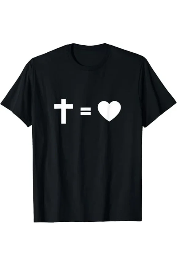 Bible Says Cross Equals Love Jesus Team Christian Faith Inspired T-Shirt H49748, up to size 5XL