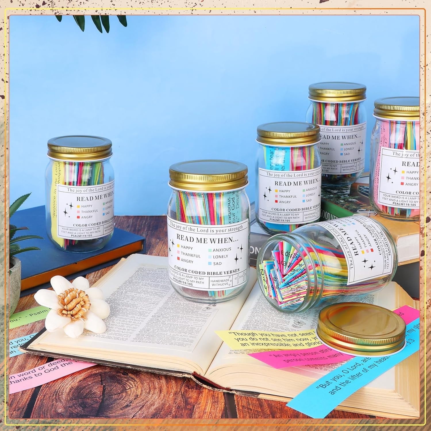Scripture Memory Jar Bible Scripture Jar, 100 Bible verses packaged in one jar for ...
