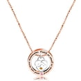 thumbnail image 1 of Bible Scripture Lettering Circle Pendant Pink CZ Faith Necklace for Women, Heart Mountain Necklace Mustard Seed Jewelry (Rose Gold, Heart Mountain), 1 of 7