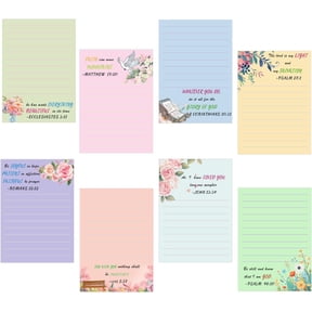 Bible Sticky Notes 8 Pack Christian Notepads Inspirational Pads Religious Bible Verse Positive Quotes Notepads