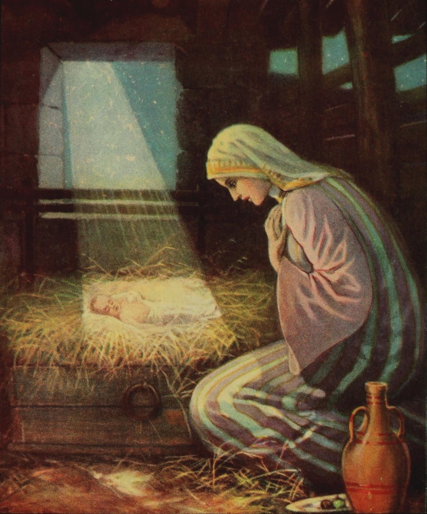 Bible Stories 1922 Unto us a child is born Canvas Art - Unknown (18 x 24)