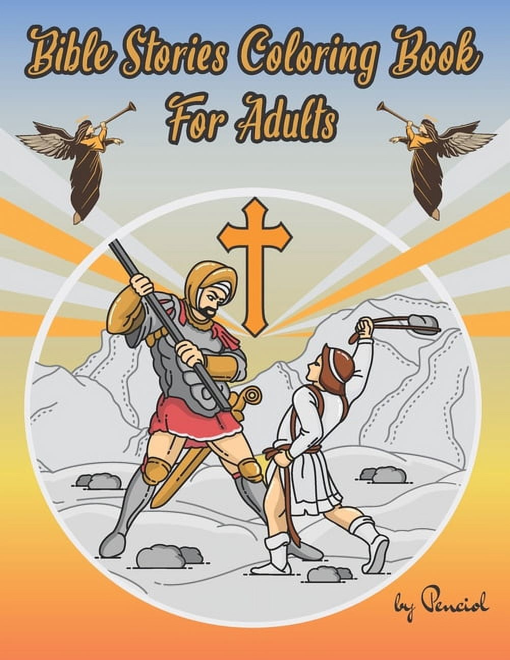Bible Stories Coloring Book For Adults: 35+ Bible Scenes Coloring Pages ...