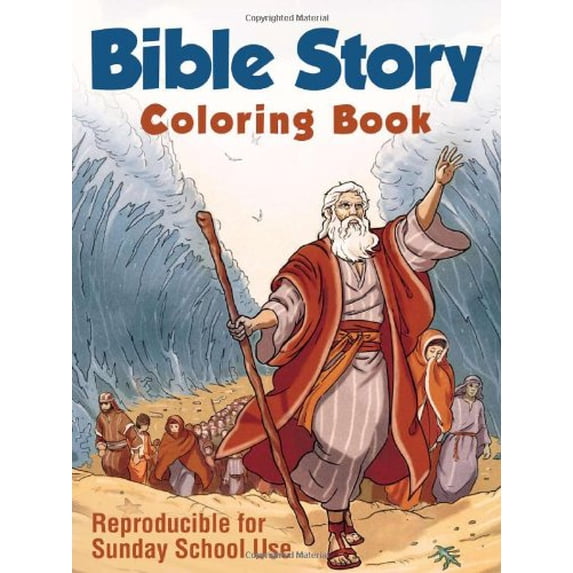 Pre-Owned Bible Story Coloring Book PB: Reproducible for Sunday School Use Paperback