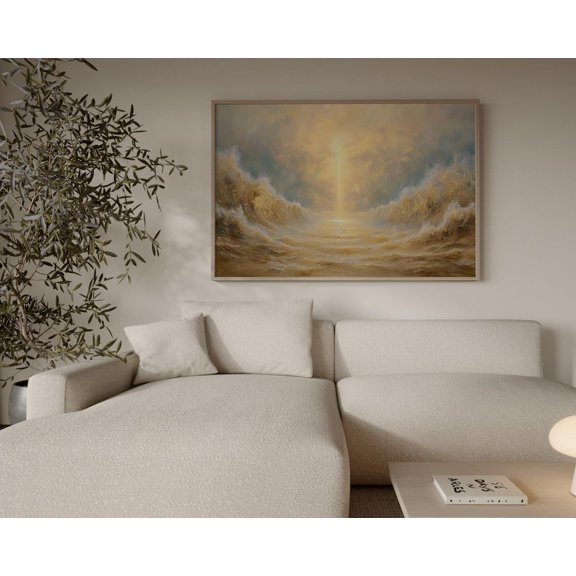 Bible Story Wall Art Moses Parts the Red Sea Christian Home Decor, Unframed Paper Poster 11x14in