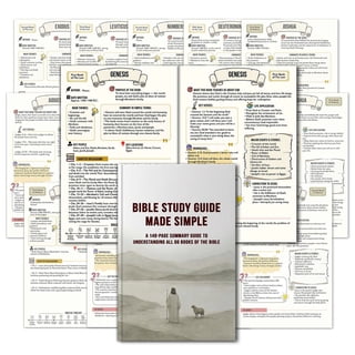 Bible Study Guide Made Simple - 140-Page Beginners Bible Study Guide with Overview & Summary Outlines of All 66 Books, Perfect Christian Gift