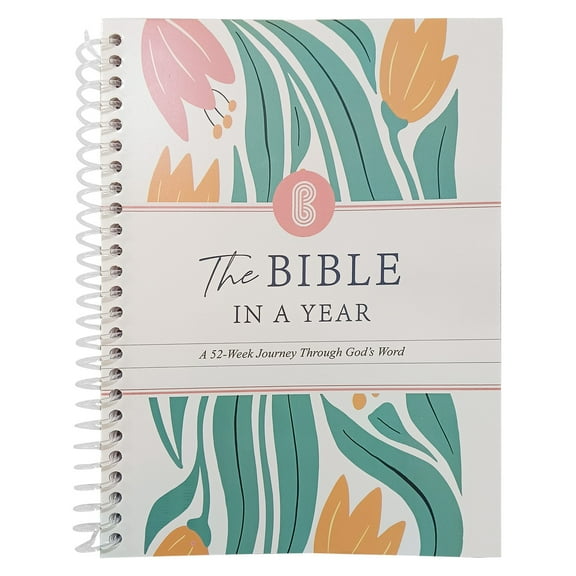 Bible Study Guide Spiral Bible Journal for Adults Teens 52 Week Daily Reading Plan Study Bible in a Year Devotional Notebook Christian Gift for Women Men