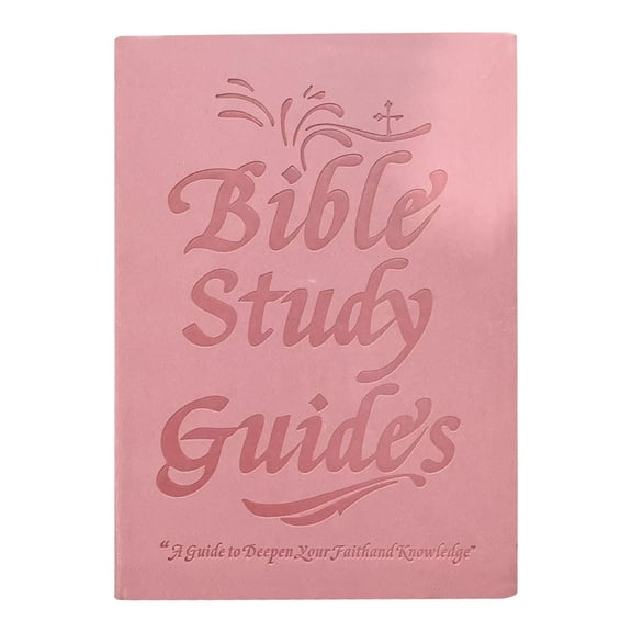 Bible Study Notebook, 66 Page Scripture Journal Planner for Christians, Guided Note Taking, Personal Reflection, Gift for Men Women, Group Study Guide (Pink)