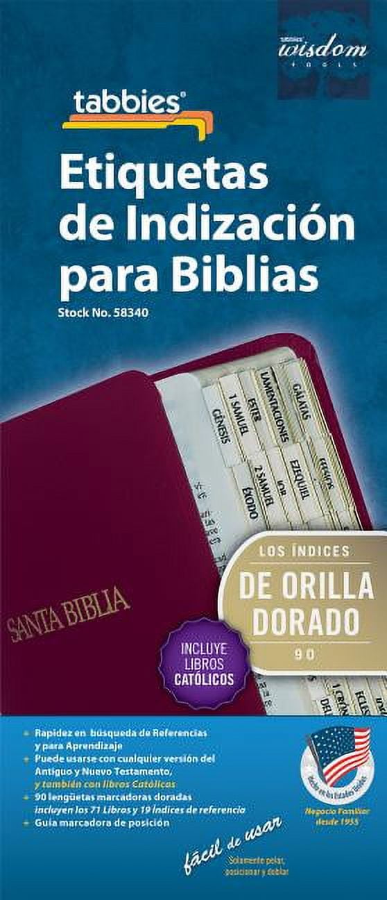 Bible Tab-Spa Cath-Clear & Gld: Spanish Classic Catholic Bible Tabs ...