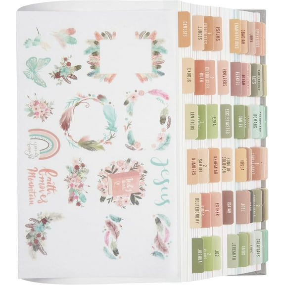 Bible Tabs with Stickers and Labels - Men and Women Bible Study Tabs and Gifts