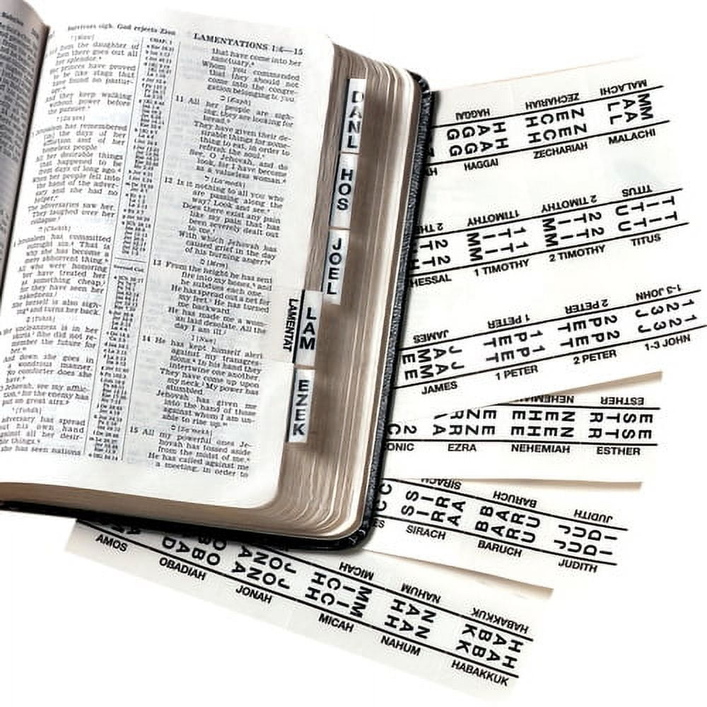 DiverseBee Laminated Index Bible Tabs, Bible Journaling Supplies, 66 Book  Tabs and 18 Blank Tabs - Uniform Theme 