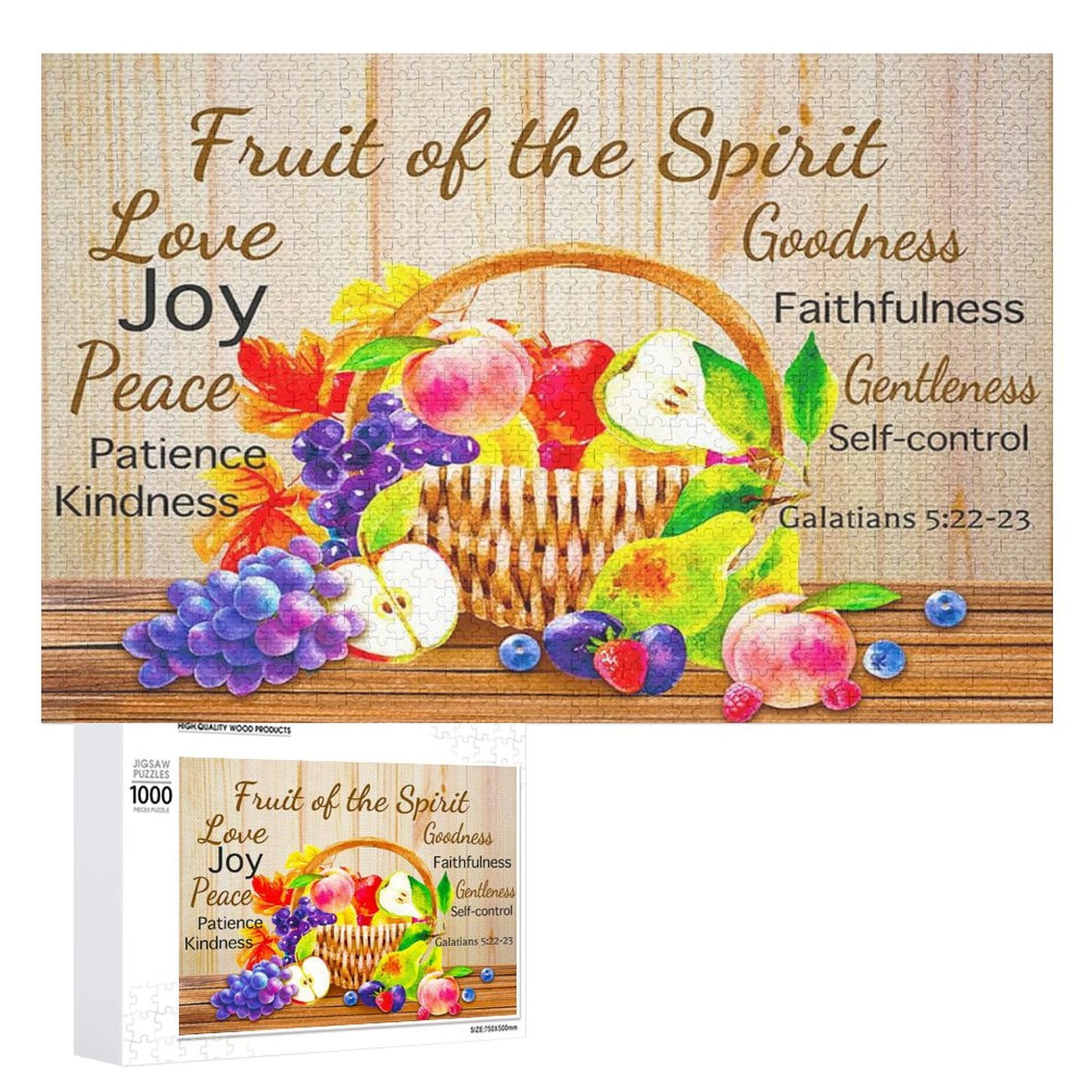 Bible Verse 1000 Piece Jigsaw Puzzle for Adults Fruit Of The Spirit