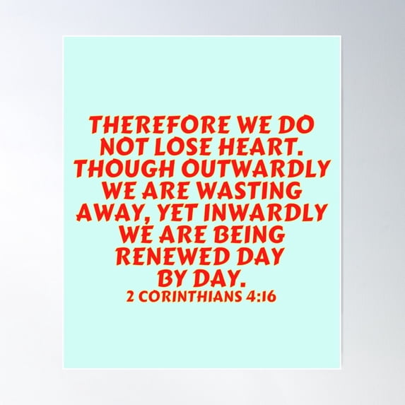 Bible Verse 2 Corinthians 4:16 Poster Wall Art, Modern Wall Decor For ...