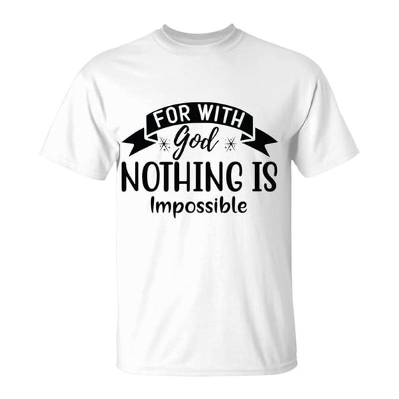Bible Verse Black Graphic For With God Nothing Is Impossible Christian ...