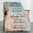 thumbnail image 1 of Bible Verse Blanket Christian Gifts for Women, Religious Gifts Healing Throw Blanket with Inspirational Thoughts and Prayers, Soft Fleece Blanket Birthday Gifts for Women 50"X60", 1 of 6
