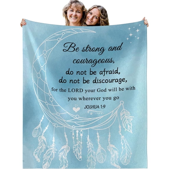 Bible Verse Blanket with Inspirational Thoughts and Prayers Soft Fleece Throw Blanket Christian Gifts for Women Girls, Birthday Gifts for Women Religious Gifts Blanket for Women Men 50"X 60"