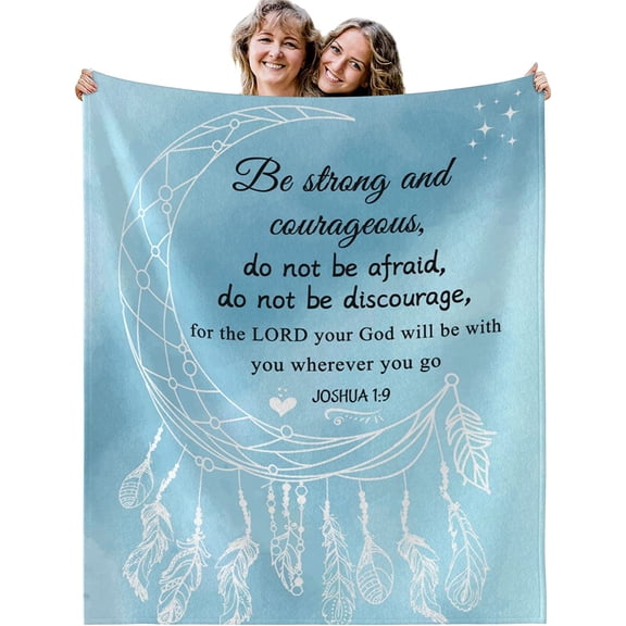Bible Verse Blanket with Inspirational Thoughts and Prayers Soft Fleece Throw Blanket Christian Gifts for Women Girls, Birthday Gifts for Women Religious Gifts Blanket for Women Men 50"X 60"
