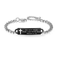 thumbnail image 1 of Bible Verse Bracelet Faith Christian Stainless Steel Friendship Brave Inspirational Bracelets for Women, Christmas Gift Customized(41:10-SB), 1 of 4