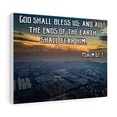thumbnail image 1 of Bible Verse Canvas God Shall Bless Us Psalm 67:7 Christian Home Décor Wall Art Scripture Ready to Hang Faith Print, 1 of 7