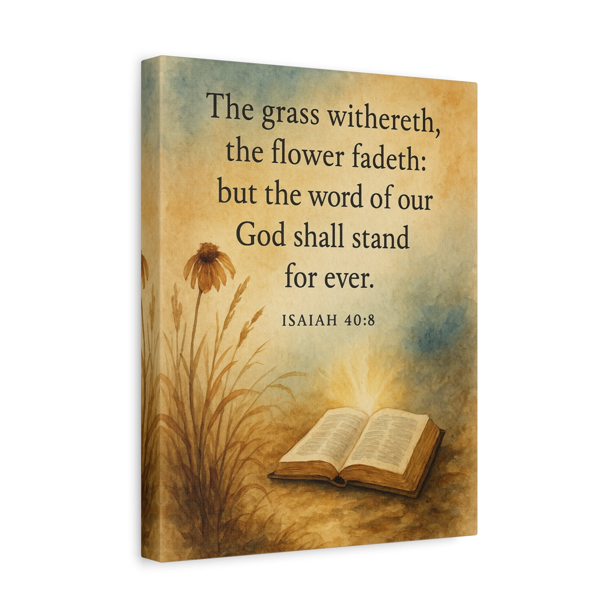 Bible Verse Canvas Isaiah 40:8 Christian Home Décor Wall Art Scripture ...
