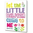 thumbnail image 1 of Bible Verse Canvas Wall Art for kids,Let The Little Children Come to Me Canvas Painting Wall Decor for Kids,Christian Religious Canvas Wall Art For Kids Nursery/Classroom/Bedroom Wall Decor 12" x 15", 1 of 6