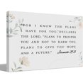 thumbnail image 1 of Bible Verse Canvas Wall Print,Inspirational Jeremiah 29:11 Wall Art,Scripture Wall Decor,Canvas Wall Print Decor for Home Living Room Bedroom Kitchen 14x11 Inch, 1 of 5