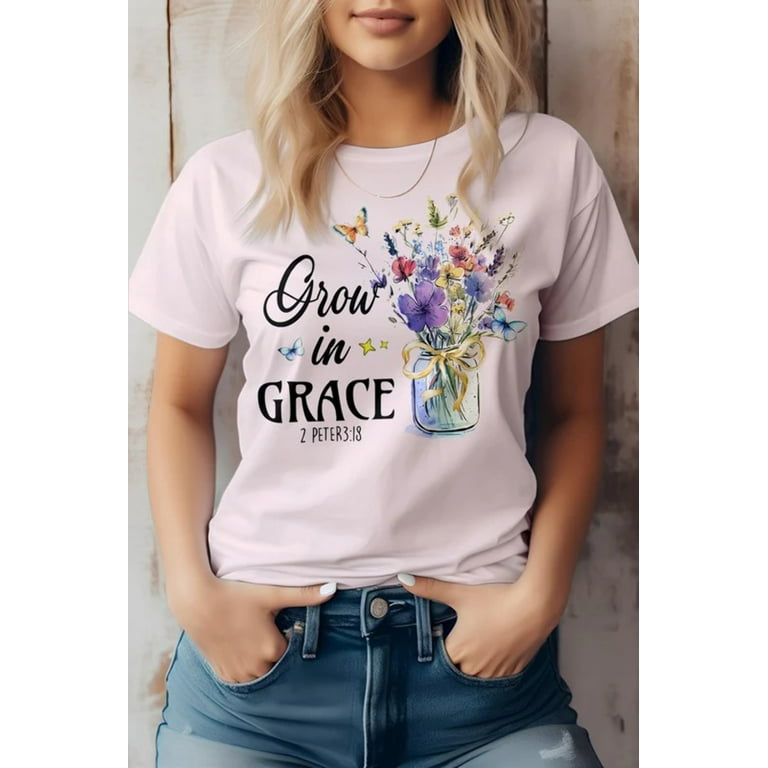 Women Christian T Shirt Grace Jesus Christ Love Women Christian T Shirt Grace Jesus Christ Love
