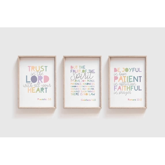 Bible Verse Christian Sunday School Scripture Church Nursery Poster ...