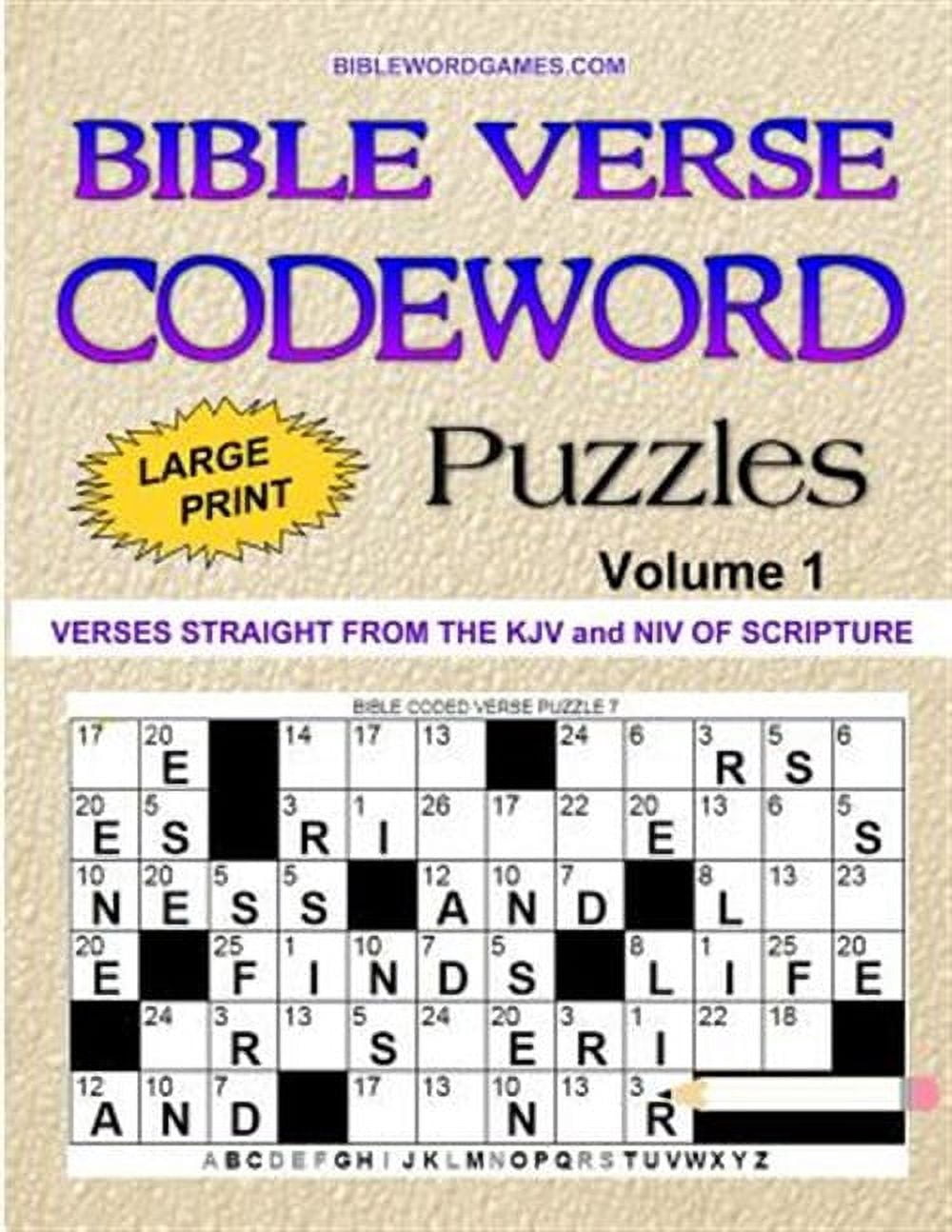 Bible Verse Codeword Puzzles: Bible Verse Codeword Puzzles Vol.1: 60 ...