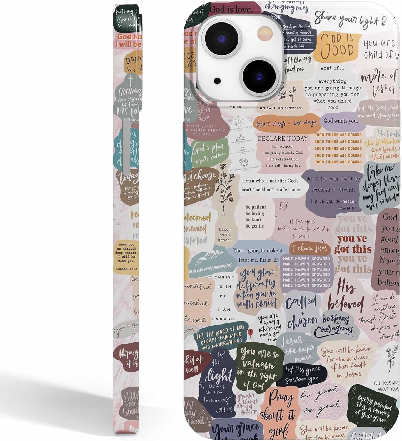 Bible Verse Collage Case for iPhone 13 Mini, Christian Jesus Quotes ...