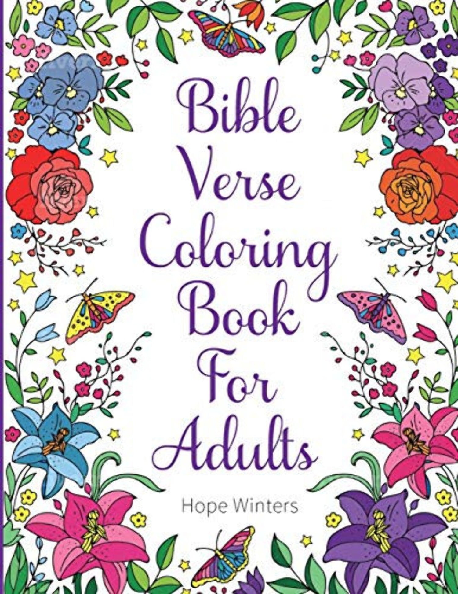 Inspirational Christian Faith Adult Coloring Book Bible Verses To