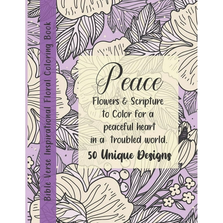Colorful Scriptures Christian Adult Coloring Book - Features 50 Original  Hand Drawn Biblical Designs Printed on Artist Quality Paper, Hardback  Covers